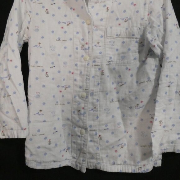 Unbranded | small | White Playful Pattern Long Sleeved Pajama Shirt - Picture 7 of 15